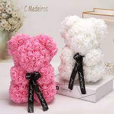 Free shipping for many products! Hot Valentines Day Gift 25cm Red Rose Teddy Bear Rose Flower Artificial Decoration Christmas Gifts Women Valentines Gift Em 2020 Presente Namorado Rosas Dia Dos Namorados