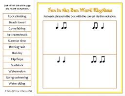 Rhythm Syllables Worksheets Teaching Resources Tpt