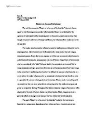 Tok Beauty Is In The Eye Of The Beholder International Baccalaureate Theory Of Knowledge Marked By Teachers Com