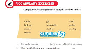 Kunci Jawaban Bahasa Inggris Chapter 12 Vocabulary Exercise Hal 162 Kelas 10 Sma Smk Ma Saifullah Id
