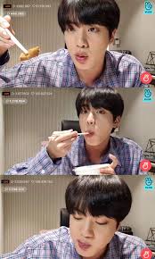 Why does bts seokjin is not very active on twitter and vlive? Kim Seokjin V Live April 8 2020 Vlive Kimseokjin Jinbts Jin Bts Eatjin