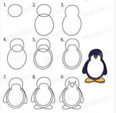 Penguen Resmi Cizme Nazarca Com Penguen Cizimler Boyali Kayalar