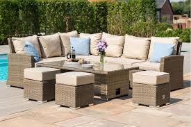 From maze rattan oxford 3 seat rattan sofa set to winchester 3 seat deluxe sofa set, and from cambridge canopy garden sofa set; Maze Rattan Kingston Corner Sofa Dining Set With Rising Table Tuscany