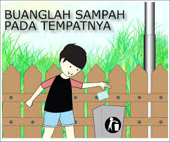 Buang sampah pada tempatnya gambar poster logo dan kata kata. Membuang Sampah Pada Tempatnya Merupakan Sila Ke