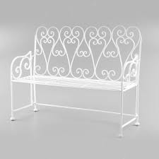 Floreira No Formato De Banco Branco Em Ferro Fundido 61x47 5 Cm Ferro Fundido Bancada Branca Ferro