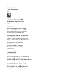 Quatre murs gabrielle (the king is dead) je t'attendrai doute du respect fool for the blues on s'accroche oh oh baby je cherche une fille on s'habitue à tout possible en moto. L Envie Johnny Hallyday Paroles