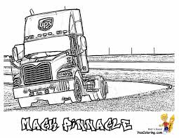 Coloring Page Of Mack Truck Truck Coloring Pages Big Rig Trucks Big Trucks