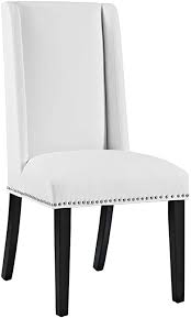 We would like to show you a description here but the site won't allow us. Amazon Com Modway Mo Baron Modern Tall Back Wood Faux Leather Upholstered Dining Chair White Chairs