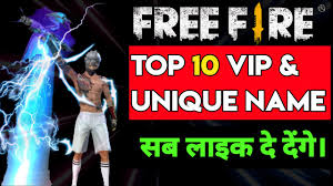 Free fire is a multiplayer mobile battle game published and developed by garena studios. Free Fire Vip And Unique Name Best Name For Free Fire One Of The Best Name For Free Fire Youtube