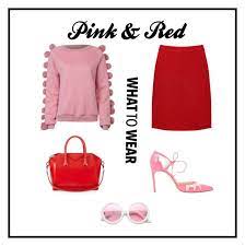 Pink Red Color Combination As An Outfit Red Color Combinations Fashion Outfits