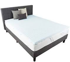 Bluestone Gel Infused 2 Queen Memory Foam Mattress Topper Qvc Com Mattress Memory Foam Mattress Adjustable Beds