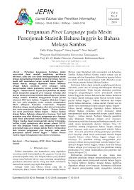 Penerjemah statistik bahasa inggris ke bahasa. Pdf Penggunaan Pivot Language Pada Mesin Penerjemah Statistik Bahasa Inggris Ke Bahasa Melayu Sambas
