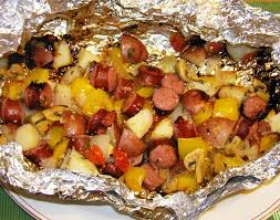 Grilled Sausage And Vegetables In Foil Packet Easy Camping Meals Camping Food Recipes