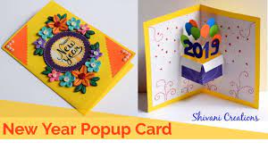 Starting with the two largest center bouquet pieces slide them together. Quilled New Year Popup Card Diy New Year Greeting Card How To Make New Card For 2019 Youtube