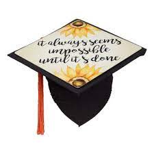 A wide variety of cap toppers options are available to you, such as toupee density, human hair type, and. Seems Impossible Until Its Done Vintage Sunflowers Graduation Cap Topper Zazzle Com Graduation Cap Designs Graduation Cap Toppers Diy Graduation Cap