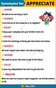 Another Word For Appreciate 100 Synonyms For Appreciate With Examples 7esl English Vocabulary Words English Words Essay Writing Skills