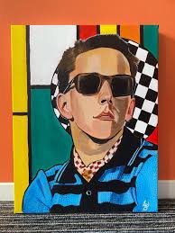 A painting I did last year of the legend Terry Hall RIP Acrylic