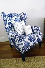 Oliveaux Portfolio Printed Fabric Sofa Blue Rooms White Chair Take your space to the next level with accent chairs from cb2 canada.