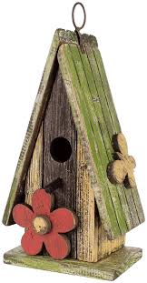 Bird House Kits For Adults Amazon Amazon Com Carson Home Accents Birdhouse 11 Inch High Green Roof Bird Houses Garden Outdoor Bird House Kits Bird House Birdhouse Designs