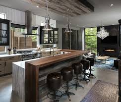 Metal kitchen shelves industrial look ceiling lights. Industrial Kitchen Ideas Cabinets Shelving Chairs And Lighting