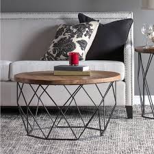 Volker modern geometric coffee table from uttermost. Chester Wood Iron Geometric Hand Finished Coffee Table By Kosas Home 18hx32wx32d On Sale Overstock 14080585