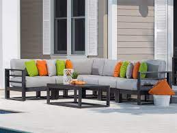 Ebel Palermo Cushion Aluminum Sectional Lounge Set Sectional Outdoor Furniture Sets Patio Lounge