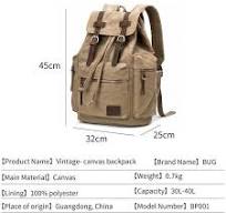 Zaino Vintage per borsa da viaggio per College zaini sportivi fornitore di  grande capacità Casual all'ingrosso su tela di alta qualità personalizzata