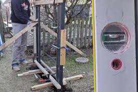 Gartentor schloss richtig ausbauen und austauschen. Doppelstabmatten Freistehendes Gartentor Montieren Anleitung Max Diybook De