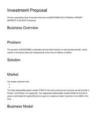 Financial Proposal Templates Get Free Economic Offer Sample