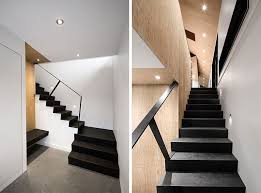Interior stairs home interior design interior and exterior interior paint modern staircase staircase design spiral staircases concrete interiors architecture art design. 12 Black Stairs That Add A Sophisticated Touch To These Modern Homes