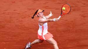 Slovenia's tamara zidansek celebrates as she defeats spain's paula badosa during their quarterfinal match of the french open tennis tournament at the roland garros stadium tuesday, june 8, 2021 in. Pjybbe Elkf9hm