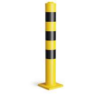 Bollard post 914 mm high, yellow-black painted, TOPREGAL
