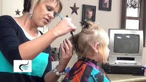 Side parted bob haircut with a twisted pony. Pixie Stacked Bob Pixie Toddler Girl Short Haircuts
