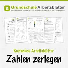 Kostenlose Arbeitsblatter Und Unterrichtsmaterial Zum Thema Zahlen Zerlegen Im Mathe Unterricht Zahlen Zerlegen Schwungubungen Vorschule Lesen Lernen 1 Klasse