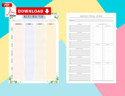 Digital meal planners for ipad or android tablet. Printable Meal Planner Templates Download Pdf