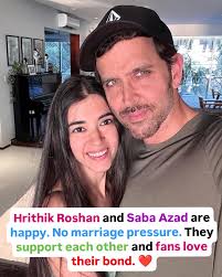 Hrithik Roshan and Saba Azad have been in a relationship for a long time.  They often express love