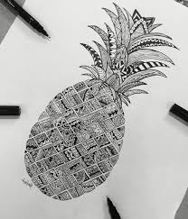 1001 Photos De Dessin Noir Et Blanc Qui Vont Vous Aider A Ameliorer Votre Technique Dessin Noir Et Blanc Ananas Dessin Photo Dessin