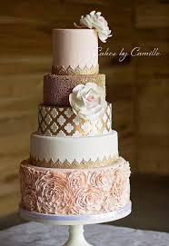 Blush Pink Gold Rose Gold Birthday Cake Designs Gorgeous Blush Pink And Gold Wedding Cake Cakes By Camille Pink Wedding Cake Creative Wedding Cakes Wedding Cake Pictures