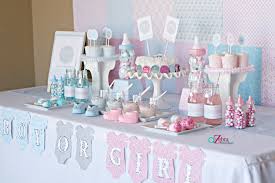 Set the scene for the gender reveal with adorable decorations the expectant mom will love. Baby Shower Gender Reveal Party Ideas Savvy Sassy Moms