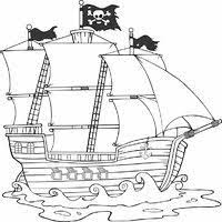 A pirate needs help navigating the sea, and your child can help by coloring this swashbuckling scene. Pirate Ship At Sea Coloring Pages For Boys Pirate Ship Drawing Coloring Pages
