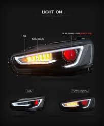 vland car accessories for lance ex 2010 up head lamps vland galantfortisheadlights galantfortisheadlamps galantfor car headlights led headlights dream cars