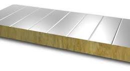 Wall sandwich panel with mineral wool core - visible fixation 200mm