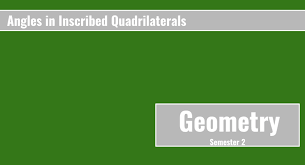 This lesson will demonstrate how if a quadrilateral is inscribed in a circle, then the opposite angles are supplementary. 15 2 Angles In Inscribed Quadrilaterals Quizizz