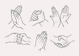Set Of Hand Drawn Hand Gestures Hand Mano Drawing Illustrations How To Draw Hands Hand Gestures Drawing Gesture Sketch