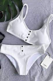 28 99 Chicnico Simple Front Button Bikini Solid Color Bikini Set Swimsuits Bathingsuits Trendy Swimsuits Swimsuits Bikini Swimsuits