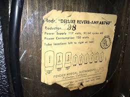 1967 Blackface Fender Deluxe Reverb W Tilt Legs