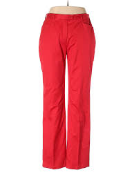Details About Escada Women Red Dress Pants 42 Eur