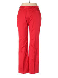 Details About Escada Women Red Dress Pants 42 Eur