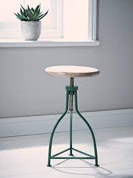 New Elegant Twist Stool Forest Green Stool Dressing Table With Stool Luxury Seating