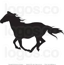 Black And White Mustang Logo Clipart Royalty Free Black Horse Running Logo Horse Logo Design Running Logo Running Illustration